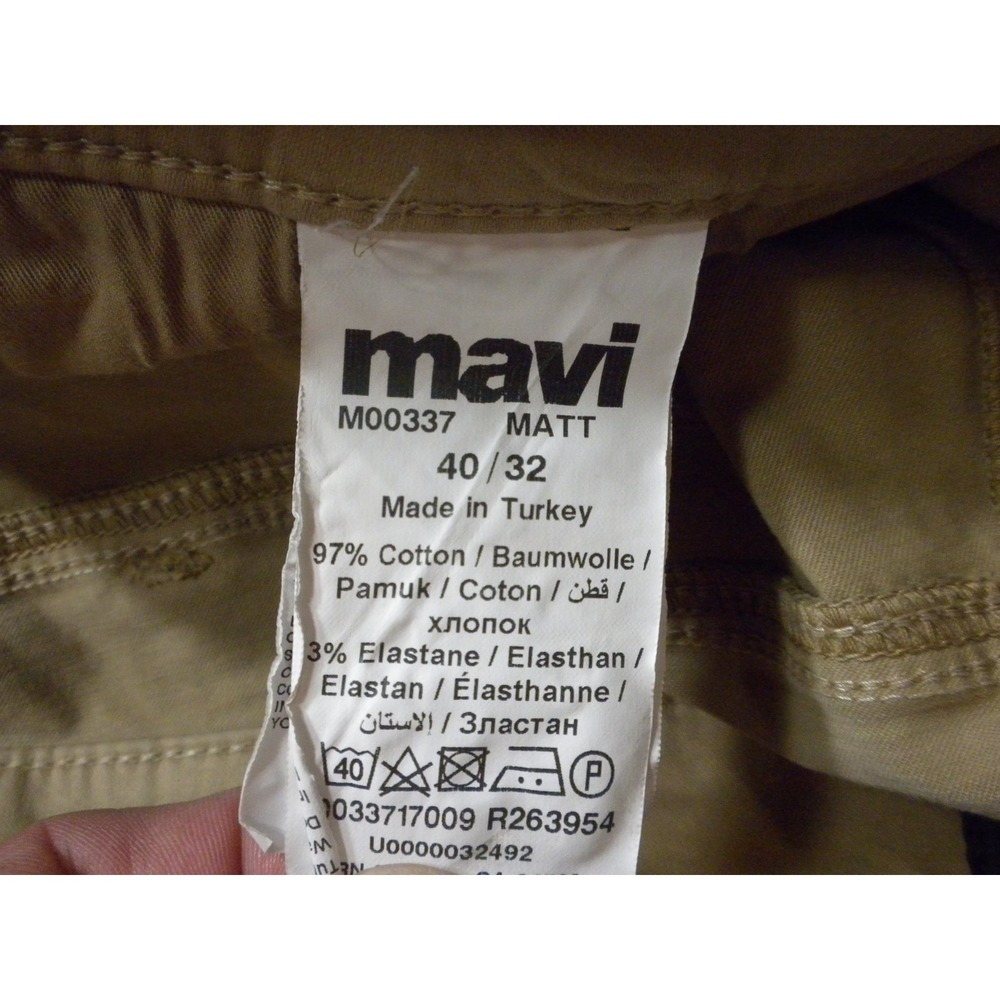 Mavi Jeans Mens 40x32 British Khaki Matt Relaxed Straight Twill Minimalist Work - Picture 7 of 10